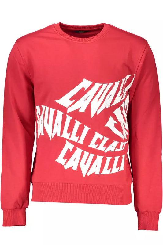 Cavalli Class Elegant Pink Round Neck Sweater Cavalli Class