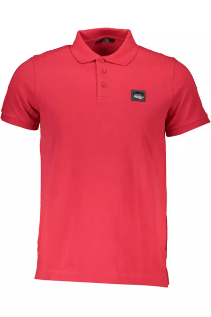 Cavalli Class Elegant Pink Cotton Polo with Chic Detailing Cavalli Class