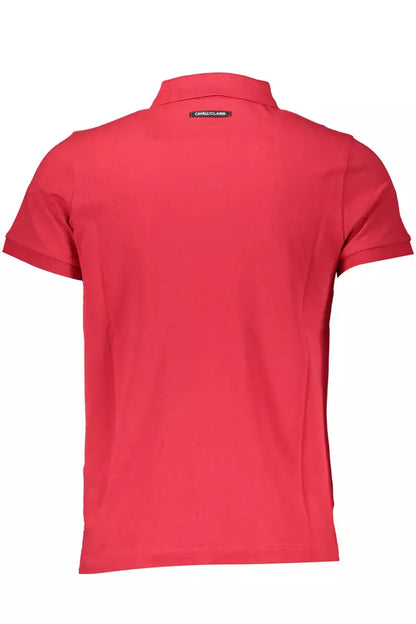 Cavalli Class Elegant Pink Cotton Polo for the Discerning Gentleman Cavalli Class