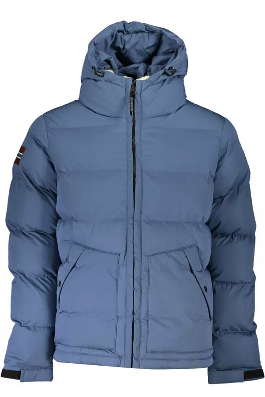 Napapijri Blue Polyester Men Jacket