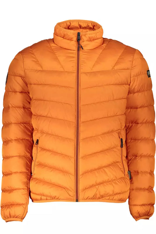 Napapijri Chic Orange Polyamide Jacket with Pockets Napapijri