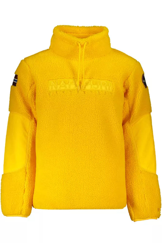 Napapijri Chic High-Neck Embroidered Yellow Sweater Napapijri