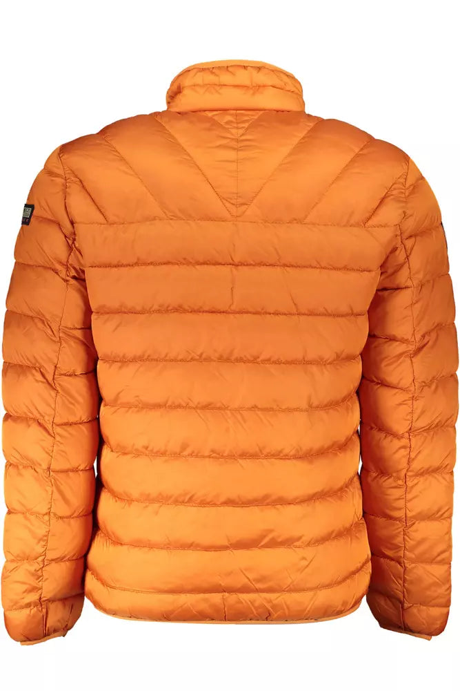 Napapijri Chic Orange Polyamide Jacket with Pockets Napapijri