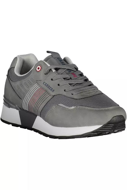 Carrera Sleek Gray Sneakers with Eco-Leather Accents Carrera