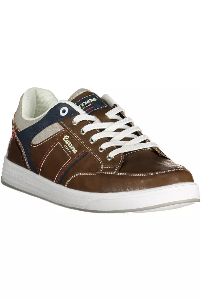 Eclectic Brown Carrera Sneakers with Contrasting Accents Carrera