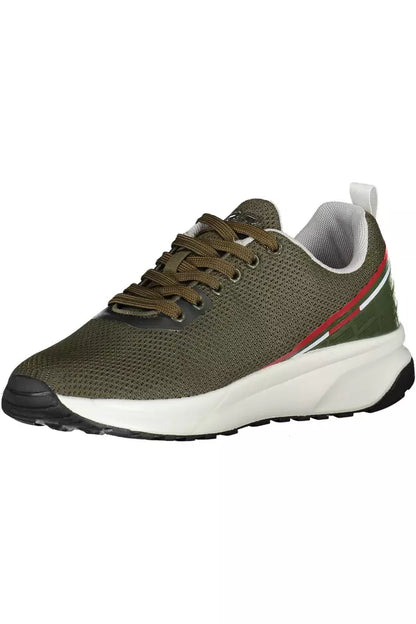 Carrera Green Contrast Lace-Up Sports Sneakers Carrera