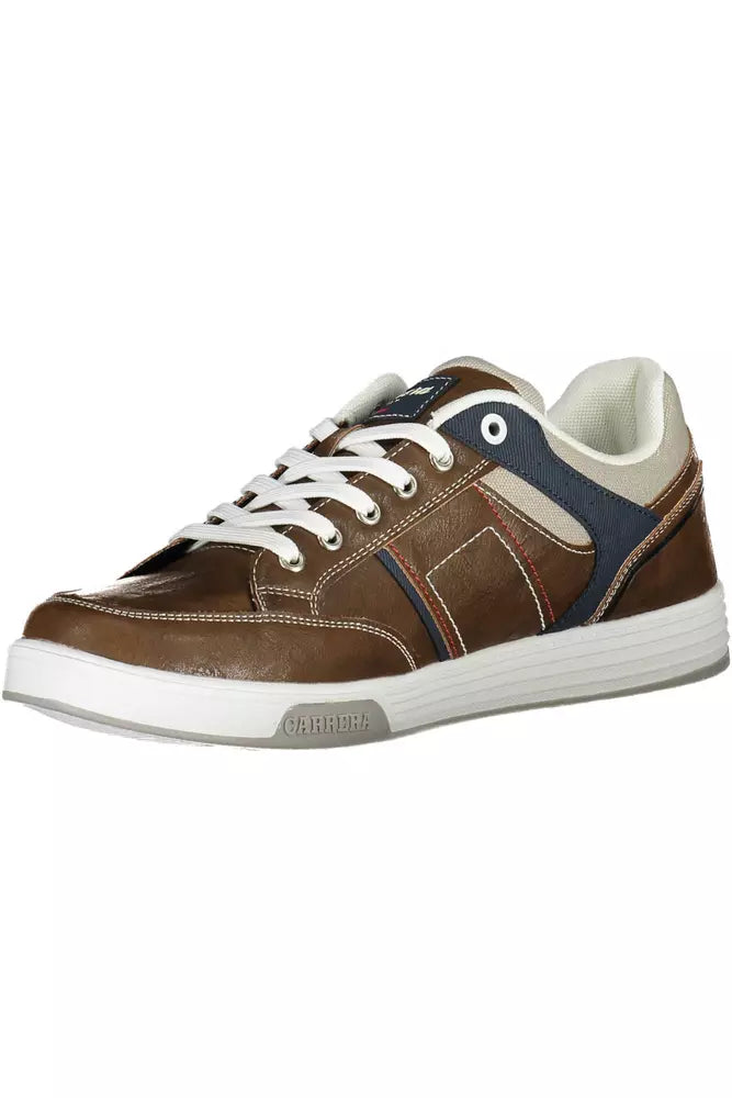 Eclectic Brown Carrera Sneakers with Contrasting Accents Carrera