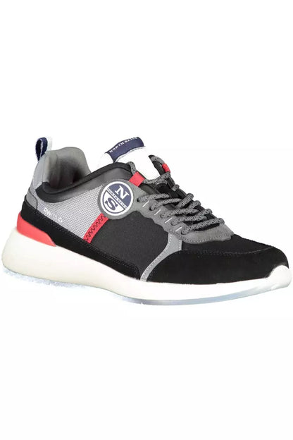 North Sails Sleek Black Sporty Sneakers with Contrasting Details North Sails