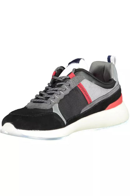 North Sails Sleek Black Sporty Sneakers with Contrasting Details North Sails