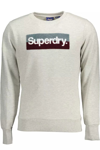 Superdry Chic Gray Embroidered Sweatshirt Superdry