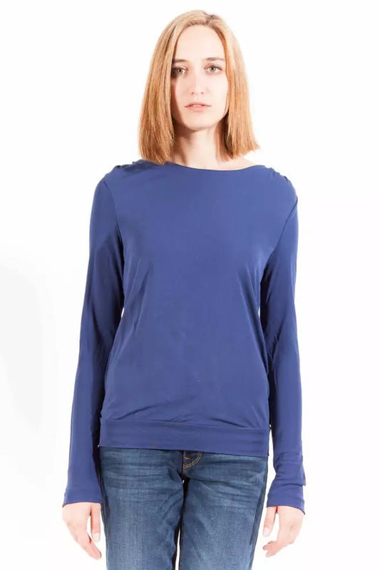 Gant Elegant Blue Viscose Long Sleeve Tee Gant