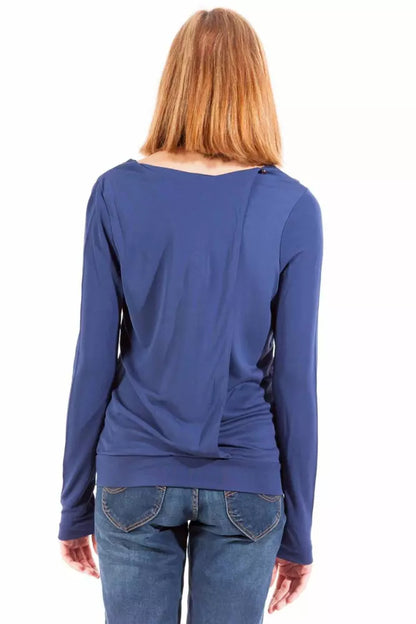 Gant Elegant Blue Viscose Long Sleeve Tee Gant