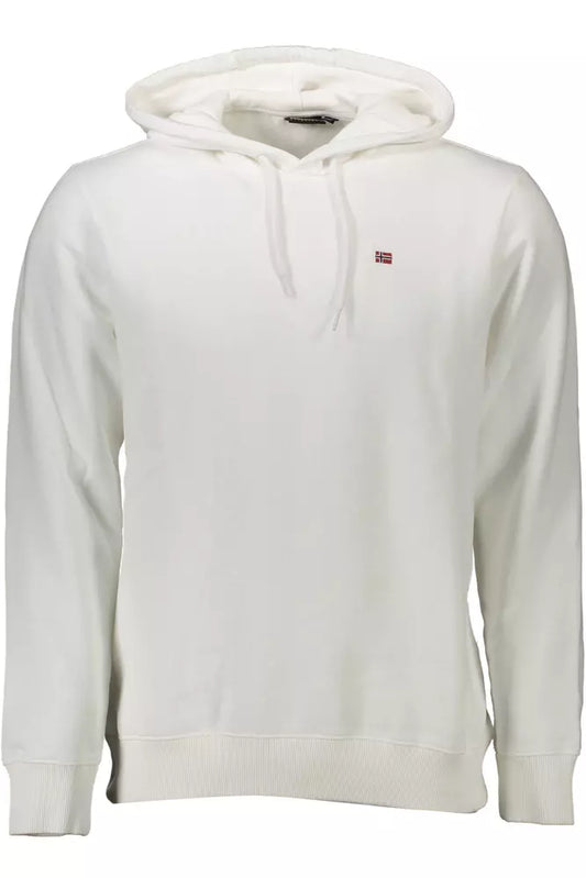 Napapijri Chic White Hooded Sweatshirt Napapijri