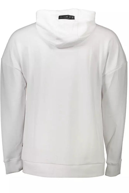 Plein Sport Elevated Casual White Hooded Sweatshirt Plein Sport