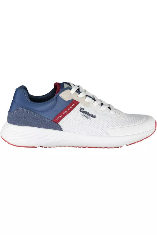 Carrera Sleek White Lace-Up Sneakers with Contrasting Accents Carrera