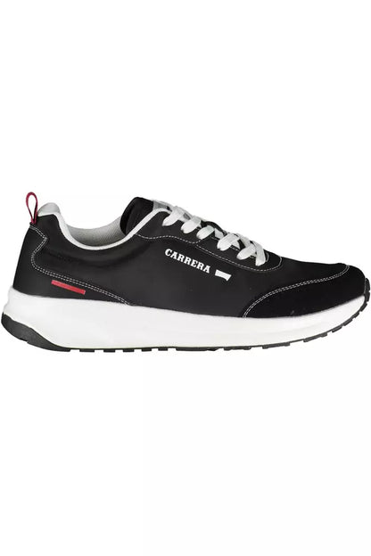 Carrera Sleek Black Sneakers with Iconic Detailing Carrera