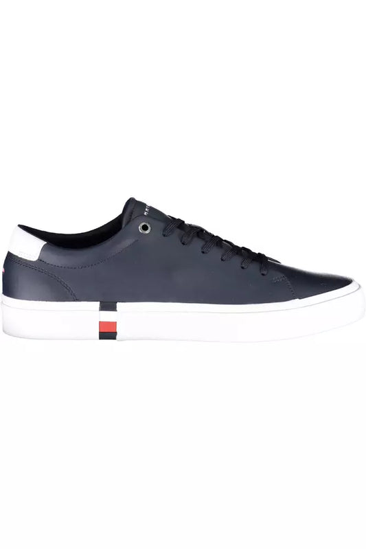 Tommy Hilfiger Blue Leather Men Sneaker