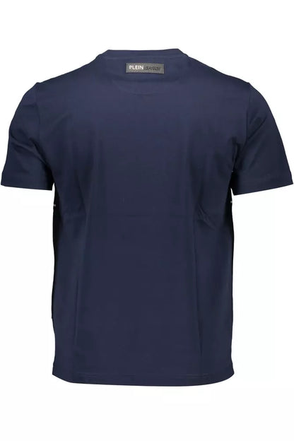 Plein Sport Electrify Blue Crew Neck Tee with Logo Accent Plein Sport