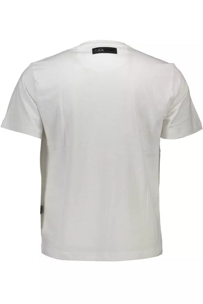 Plein Sport Pristine White Crew Neck Logo Tee Plein Sport