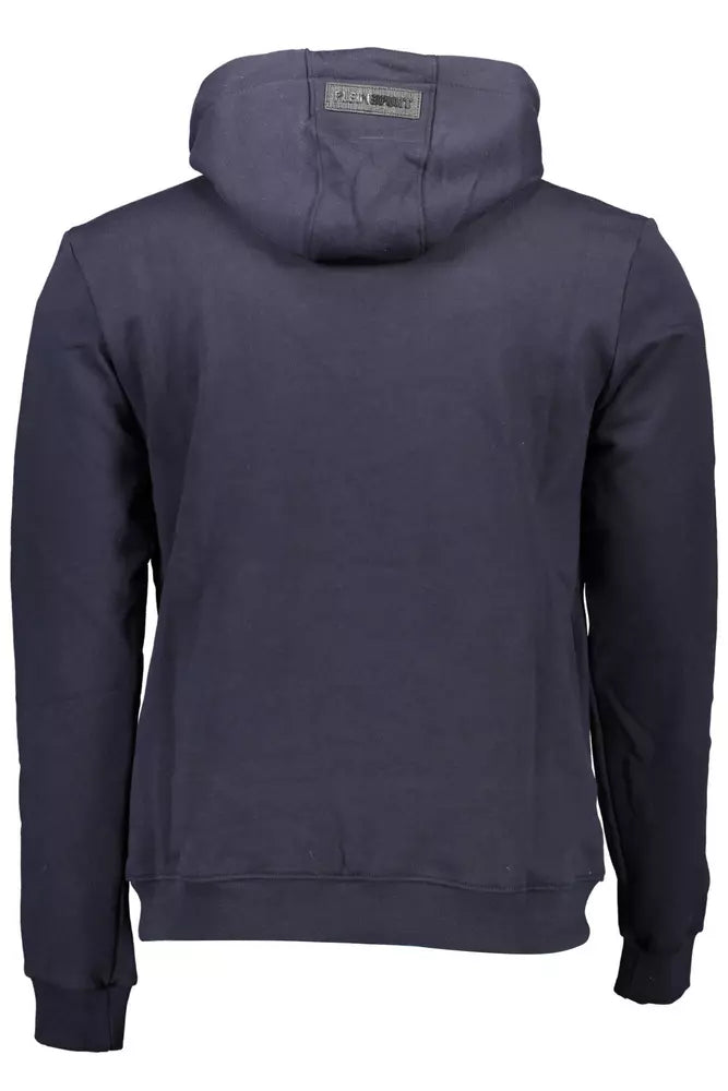 Plein Sport Electric Blue Contrast Hoodie with Logo Detail Plein Sport