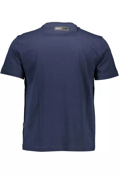 Plein Sport Dynamic Blue Crew Neck Printed Tee Plein Sport