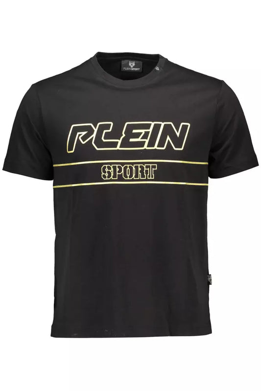 Plein Sport Sleek Cotton Crew Neck Tee with Iconic Print Plein Sport