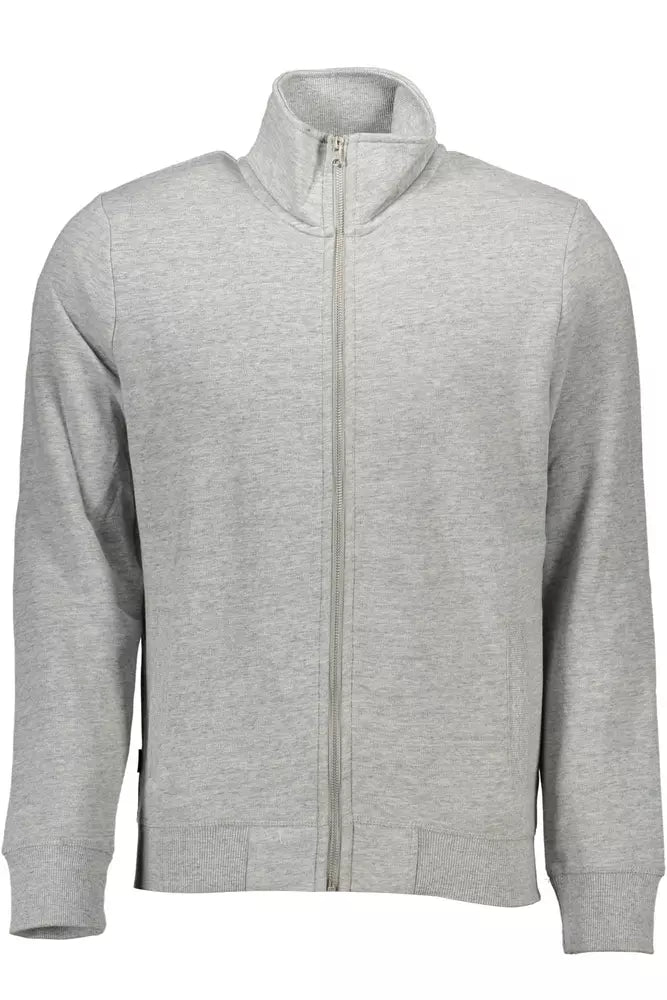 Superdry Sleek Long-Sleeved Zip Sweatshirt in Gray Superdry