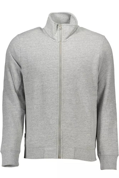 Superdry Sleek Long-Sleeved Zip Sweatshirt in Gray Superdry