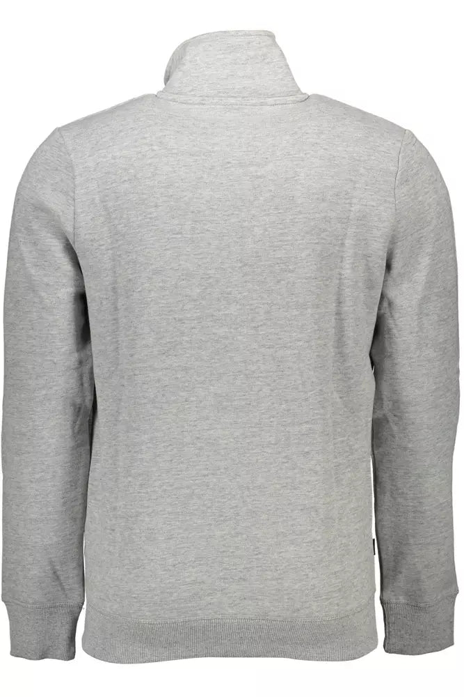 Superdry Sleek Long-Sleeved Zip Sweatshirt in Gray Superdry