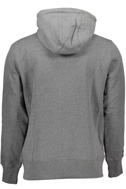 Superdry Chic Gray Hooded Sweatshirt with Embroidery Detail Superdry