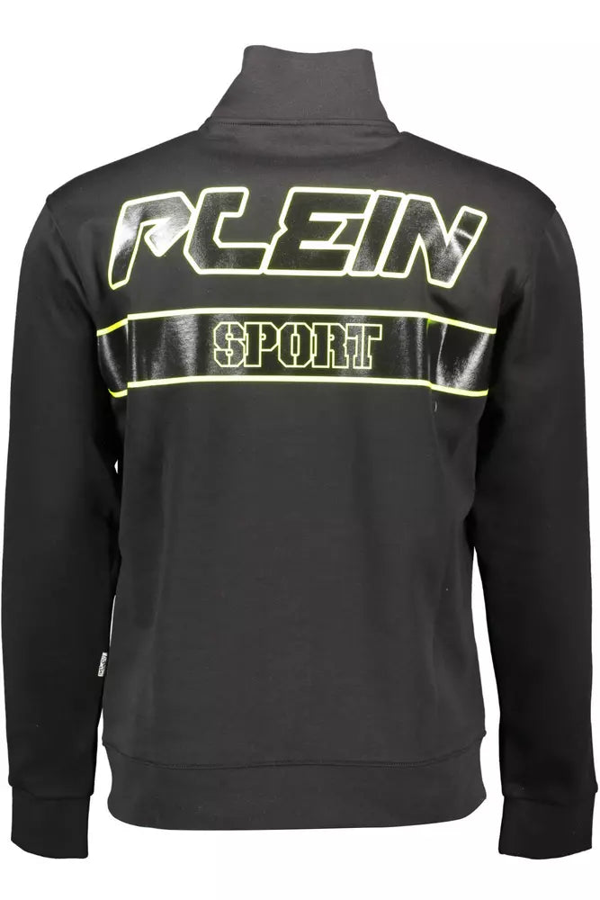 Plein Sport Sleek Long-Sleeve Zip Sweatshirt with Contrasts Plein Sport