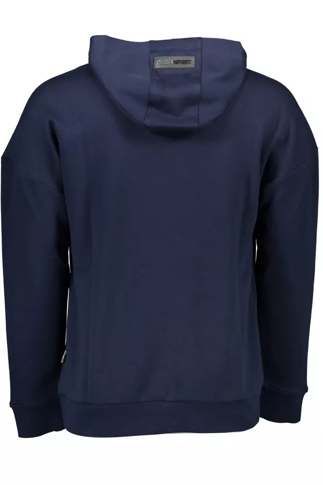 Plein Sport Blue Contrast Detail Hooded Sweatshirt Plein Sport