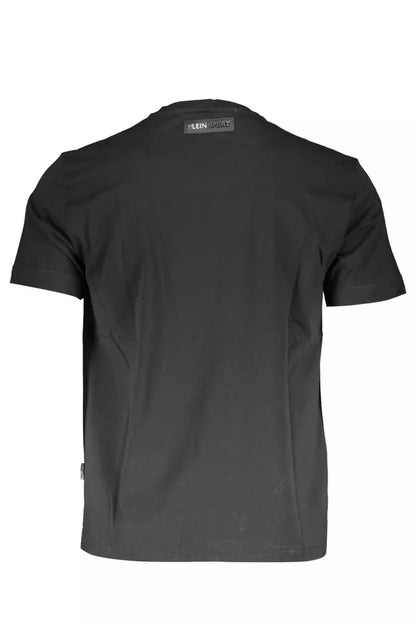 Plein Sport Exclusive V-Neck Logo Tee in Black Plein Sport