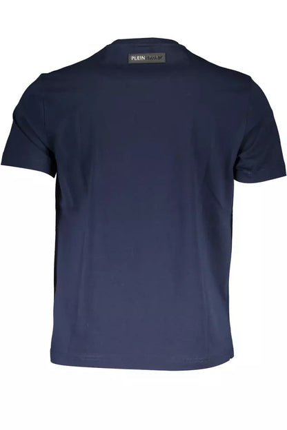 Plein Sport Crew Neck Logo Print Tee in Bold Blue Plein Sport