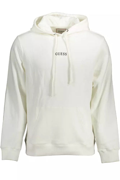 Guess Jeans Eco-Chic White Hoodie with Iconic Print Guess Jeans