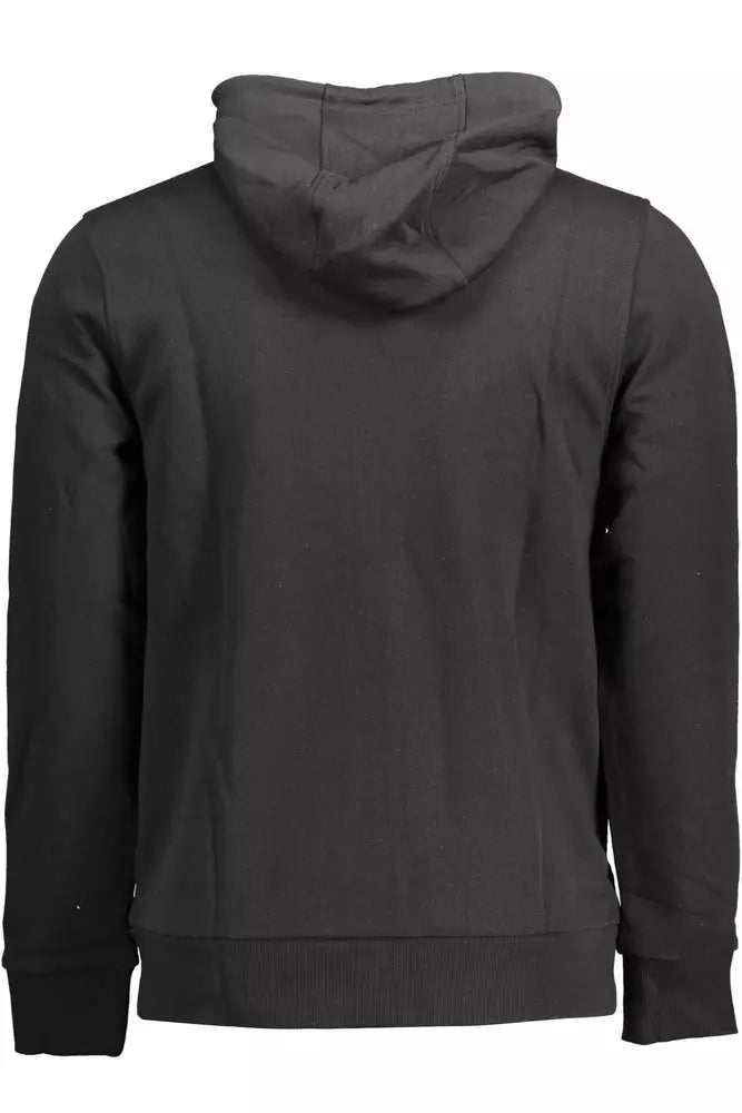 Cavalli Class Elegant Black Cotton Hooded Sweatshirt Cavalli Class