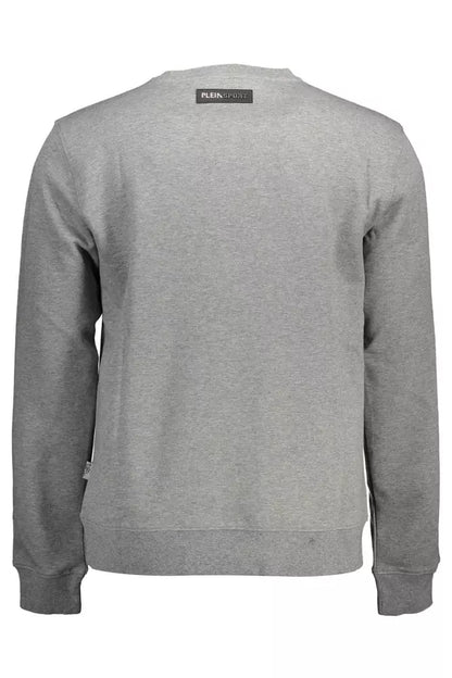 Plein Sport Sophisticated Gray Long-Sleeve Sweatshirt Plein Sport