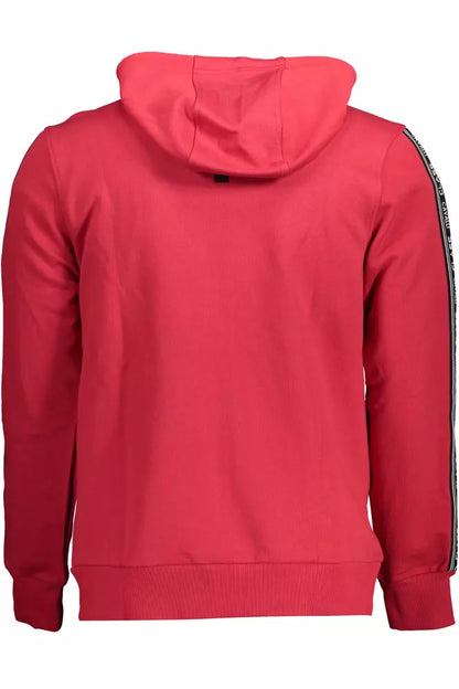 Cavalli Class Chic Pink Hooded Sweatshirt with Contrasting Details Cavalli Class