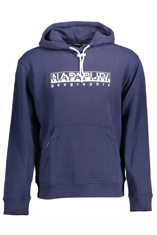 Napapijri Chic Blue Cotton Hooded Sweatshirt Napapijri