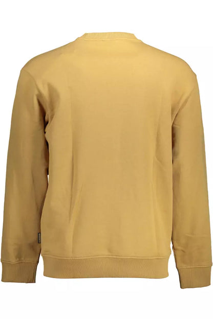 Napapijri Beige Cotton Sweatshirt with Central Zip Pocket Napapijri