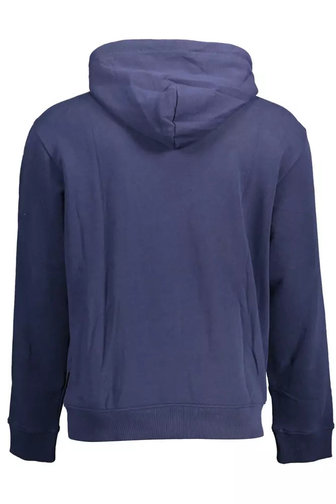 Napapijri Chic Blue Cotton Hooded Sweatshirt Napapijri