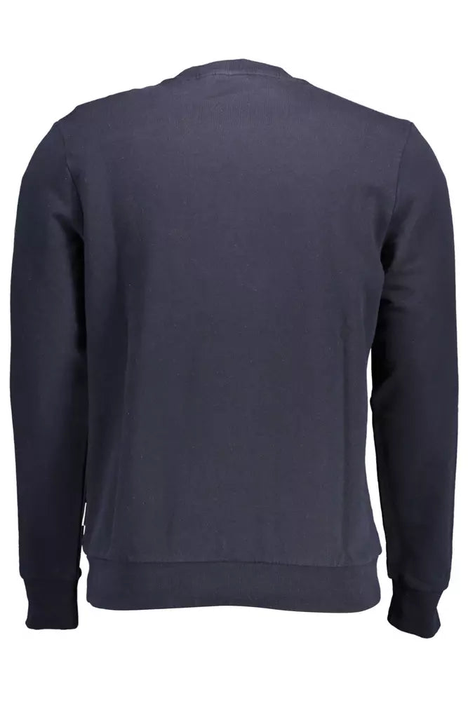 Napapijri Sleek Blue Round Neck Cotton Sweatshirt Napapijri