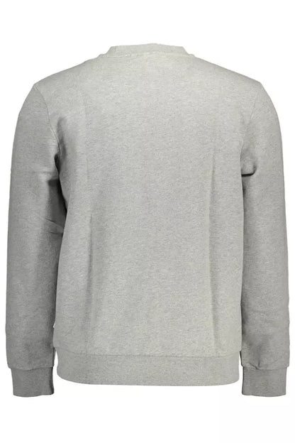 Napapijri Chic Grey Cotton Sweatshirt with Iconic Print Napapijri