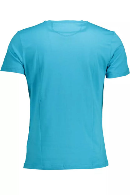 La Martina Classic Crew Neck Cotton Tee in Blue La Martina