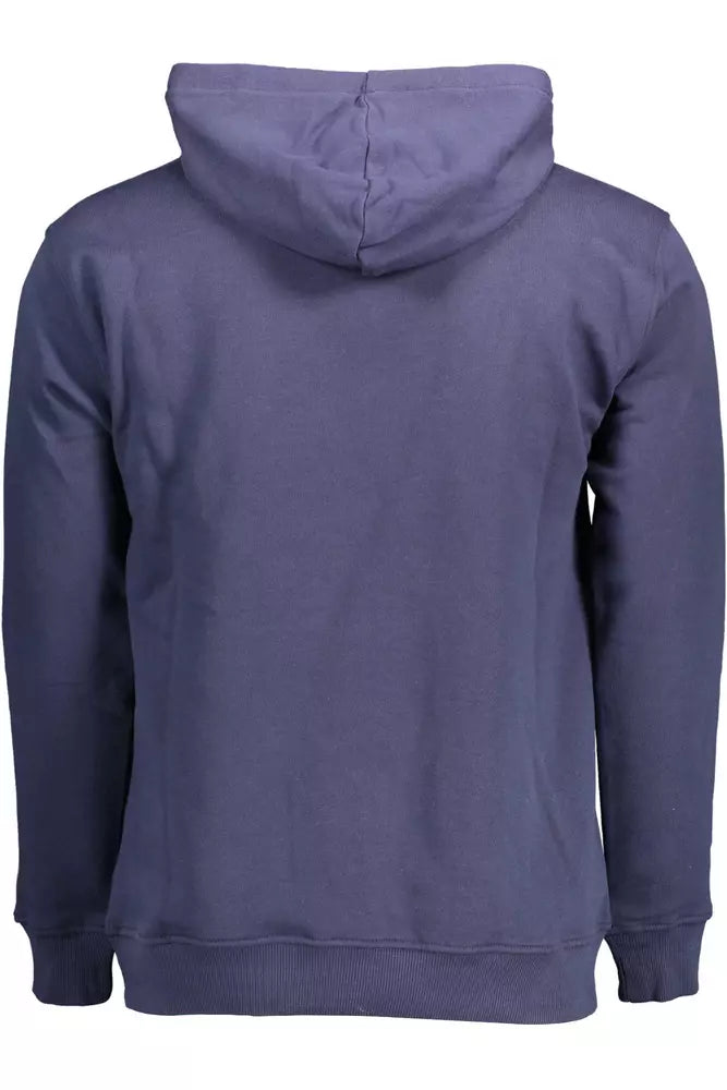 North Sails Elegant Blue Cotton Hooded Sweater North Sails