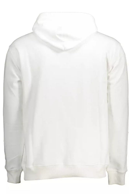 North Sails Sleek White Cotton Hooded Sweatshirt North Sails