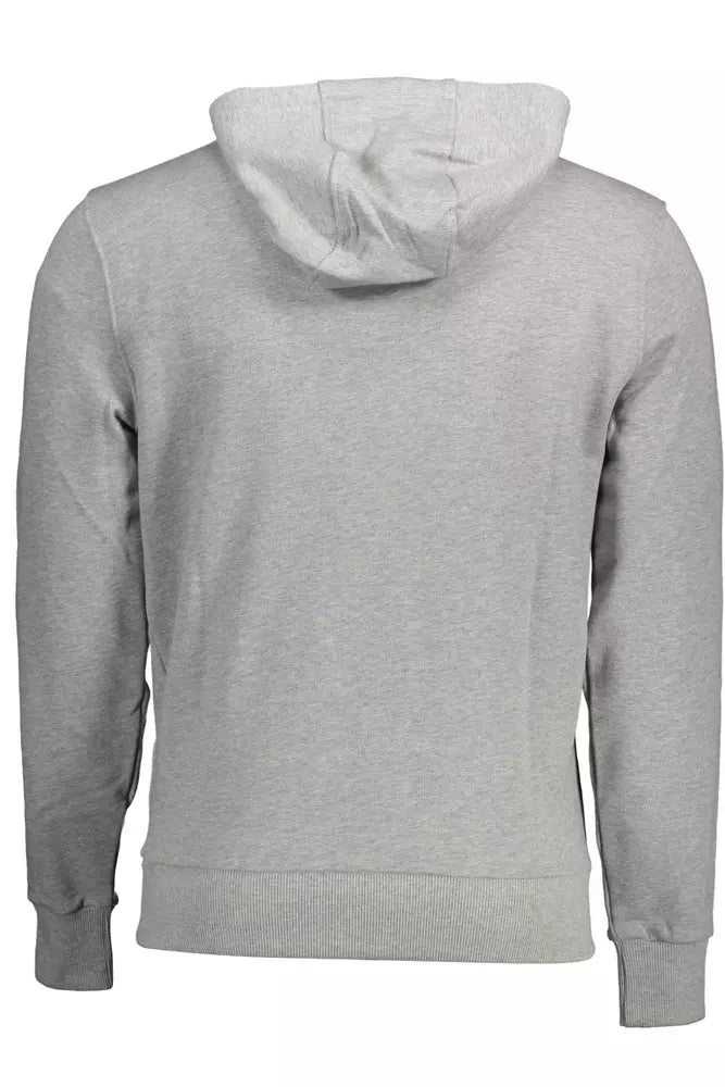 North Sails Chic Gray Hooded Cotton Sweatshirt North Sails