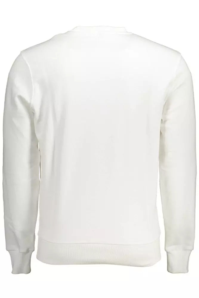 North Sails Elegant White Round Neck Cotton Sweatshirt North Sails