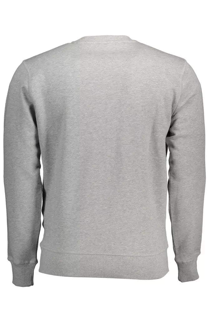 North Sails Chic Gray Round Neck Printed Sweatshirt North Sails