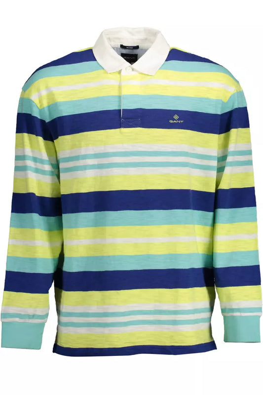 Gant Elegant Long-Sleeved Yellow Polo with Contrasting Details Gant